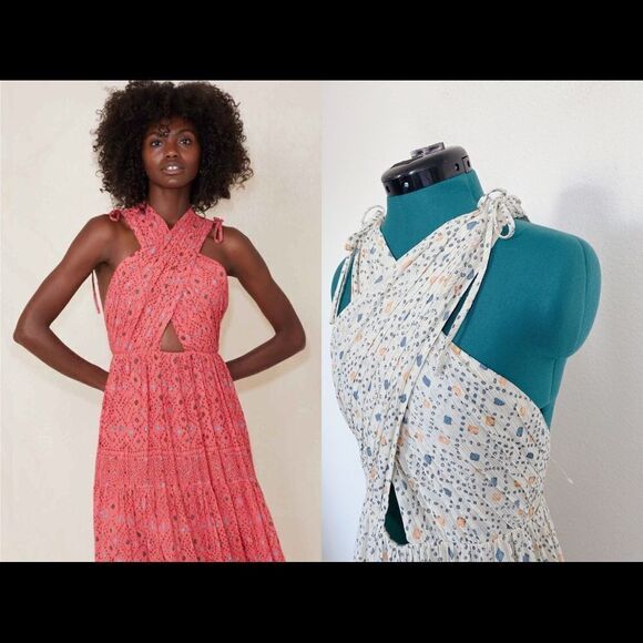 “Rare” Ulla Johnson Karima Metallic Cutout Dress - Picture 7 of 12